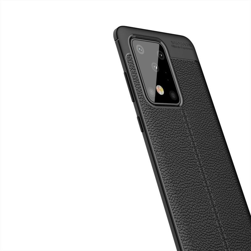 Kuori Samsung Galaxy S20 Ultra Kaksilinjainen Litsi-nahkaefekti