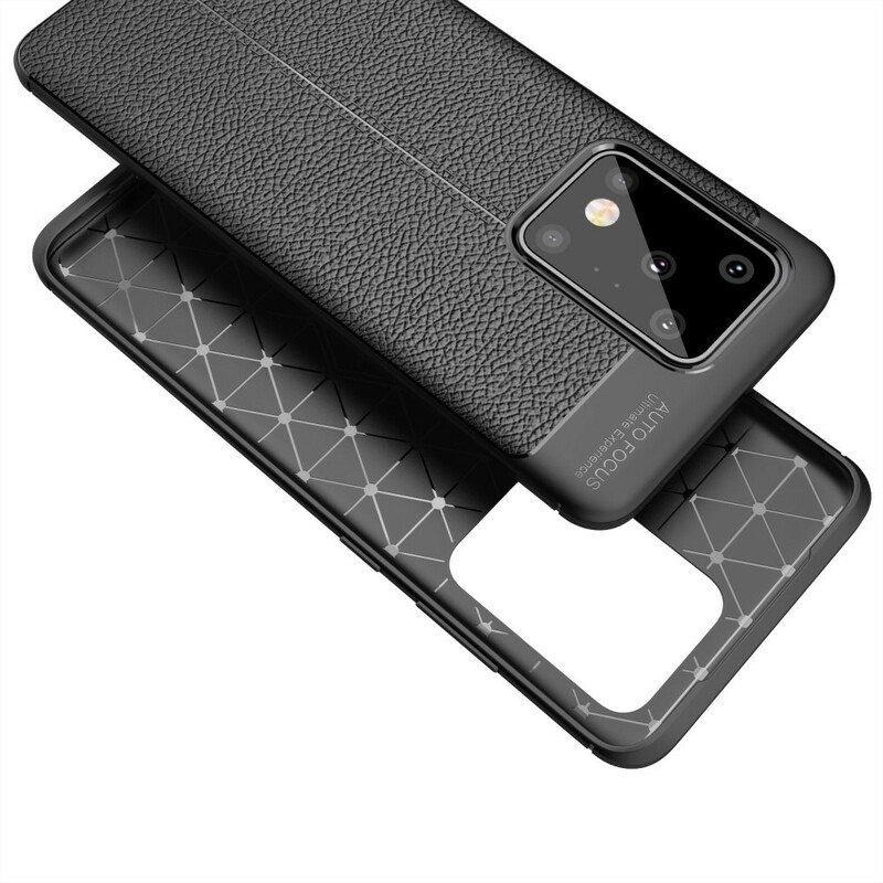 Kuori Samsung Galaxy S20 Ultra Kaksilinjainen Litsi-nahkaefekti