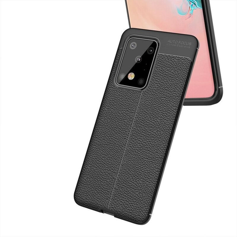 Kuori Samsung Galaxy S20 Ultra Kaksilinjainen Litsi-nahkaefekti