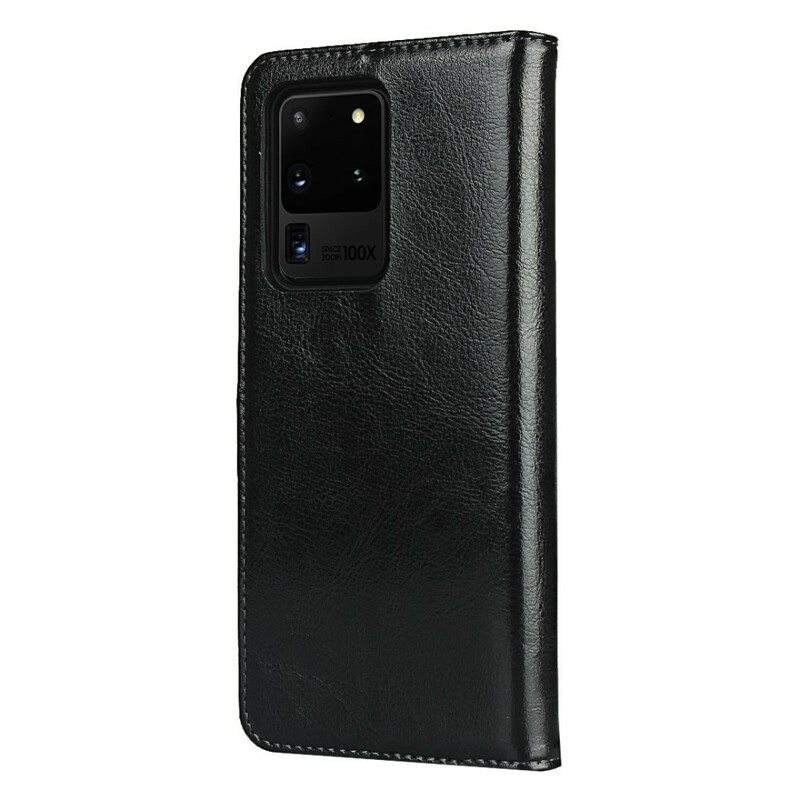 Puhelinkuoret Samsung Galaxy S20 Ultra Kotelot Flip Aito Nahka