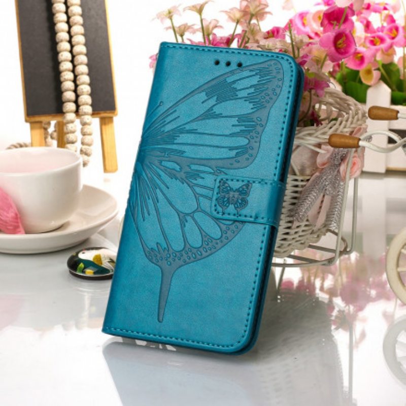 Flip Case Samsung Galaxy A22 Butterfly Design Kaulanauhalla