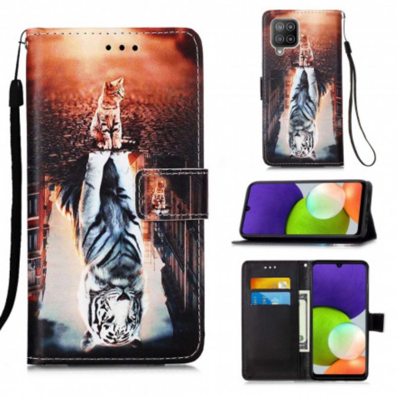 Flip Case Samsung Galaxy A22 Kissanpentu