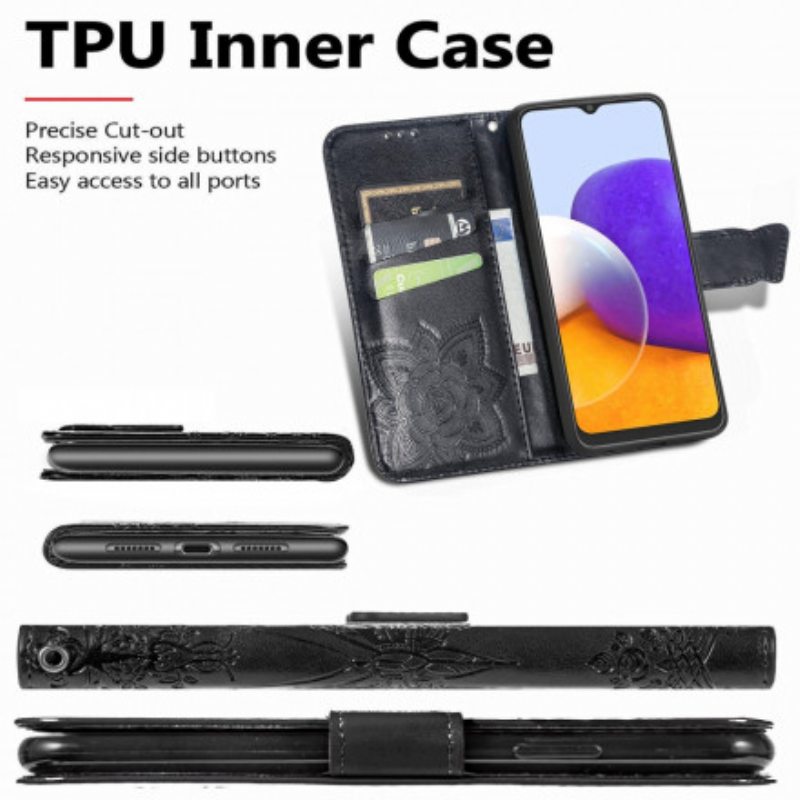 Flip Case Samsung Galaxy A22 Puolikkaat Perhoset