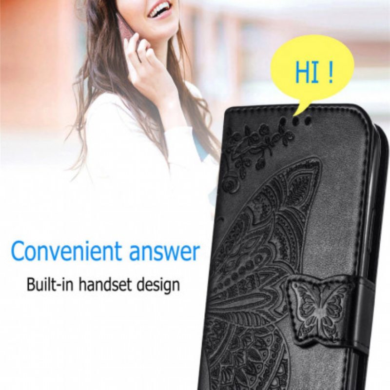 Flip Case Samsung Galaxy A22 Puolikkaat Perhoset