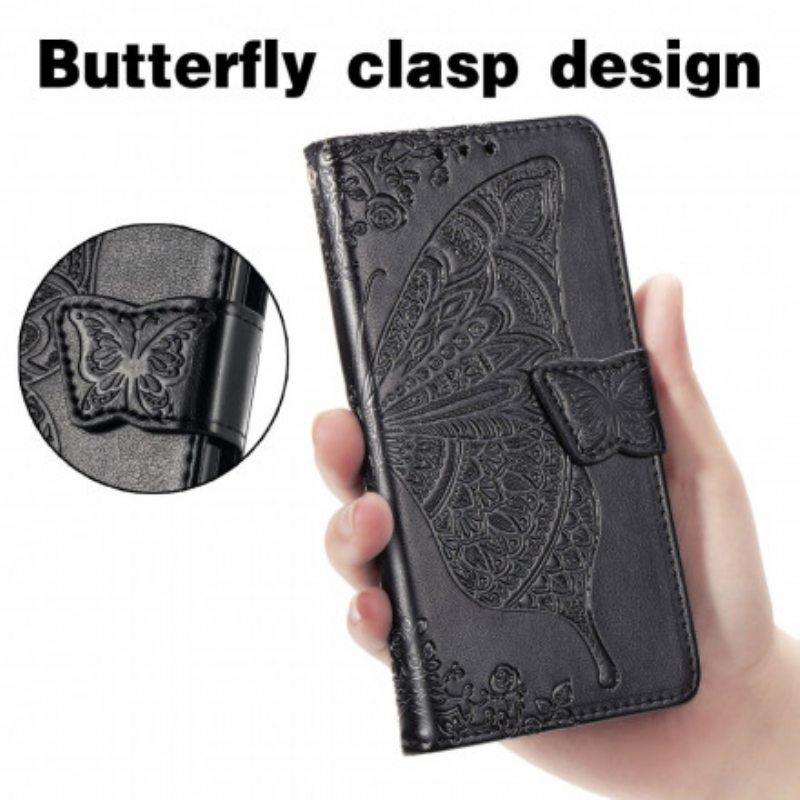 Flip Case Samsung Galaxy A22 Puolikkaat Perhoset