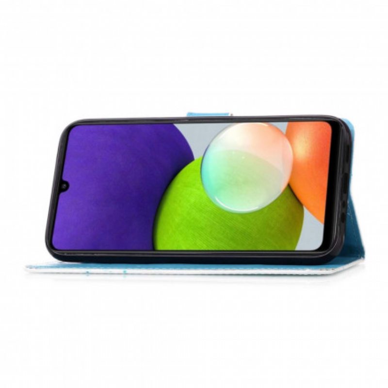 Kotelot Samsung Galaxy A22 Kultaiset Perhoset