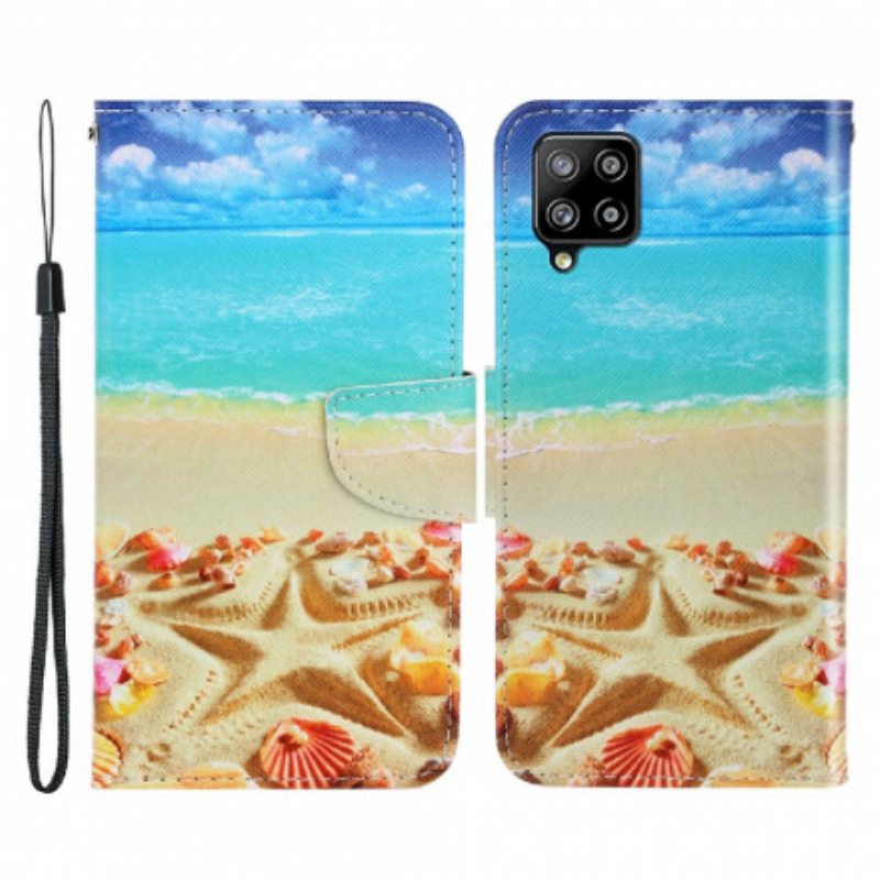 Kotelot Samsung Galaxy A22 Suojaketju Kuori Lanyard Beach