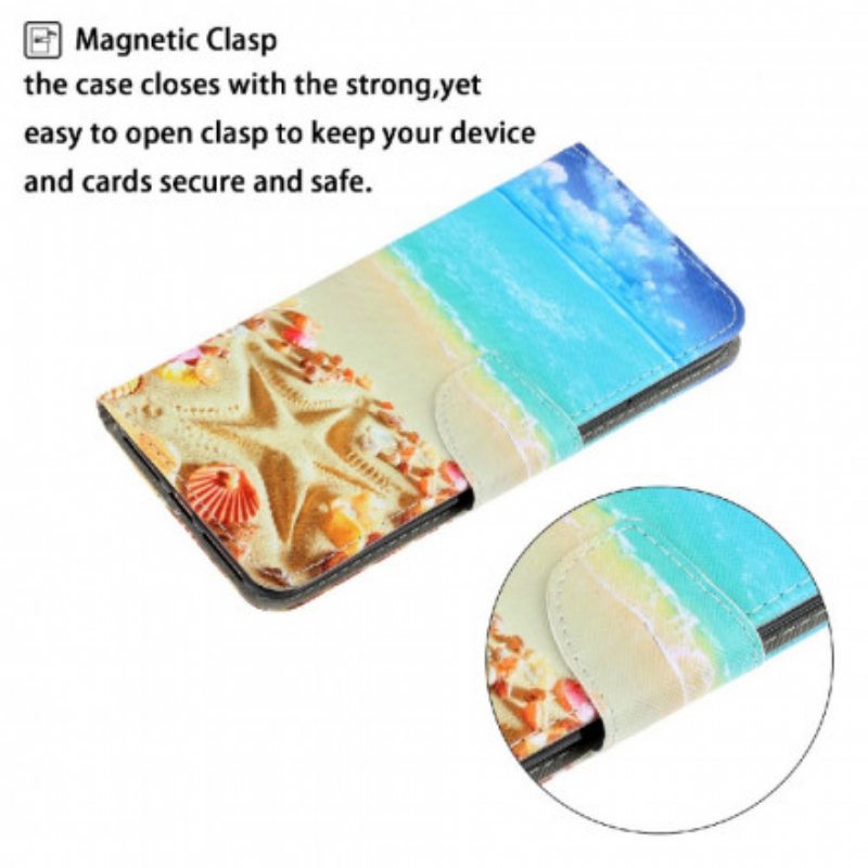 Kotelot Samsung Galaxy A22 Suojaketju Kuori Lanyard Beach