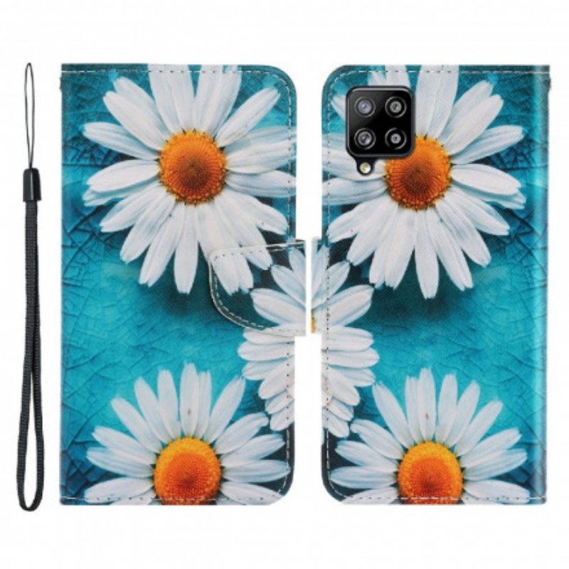 Kotelot Samsung Galaxy A22 Suojaketju Kuori Thong Daisies