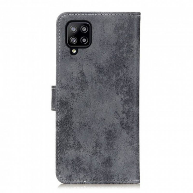 Kotelot Samsung Galaxy A22 Vintage Nahkaefekti