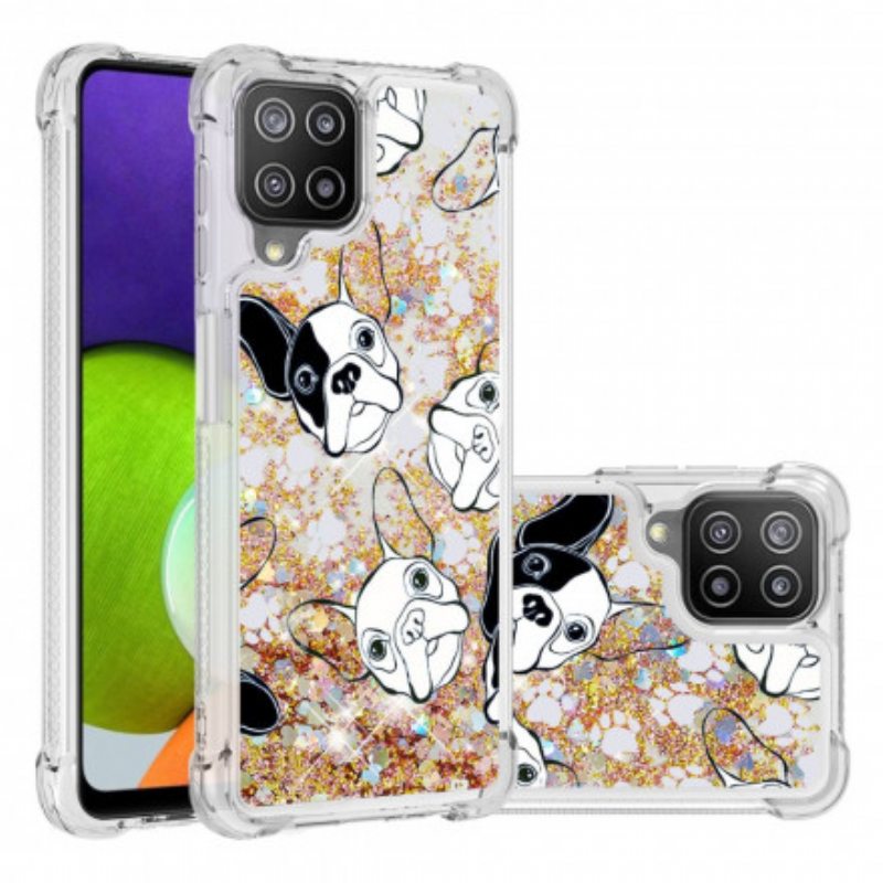 Kuori Samsung Galaxy A22 Herra Koiran Paljetteja