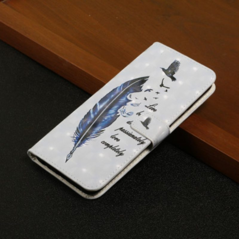 Nahkakotelo Samsung Galaxy A22 Kynä Ja Viesti