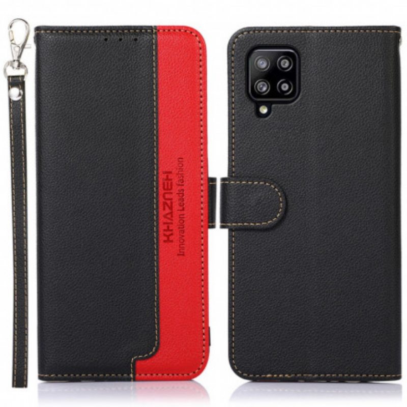 Nahkakotelo Samsung Galaxy A22 Litsi Style Rfid Khazneh