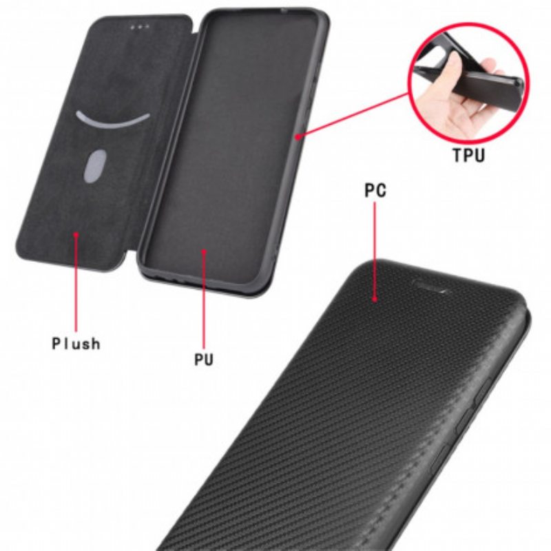 Puhelinkuoret Samsung Galaxy A22 Kotelot Flip Hiilikuitu