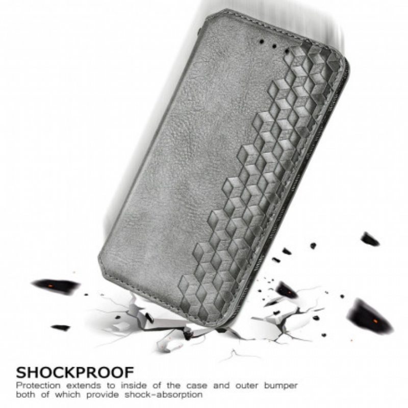 Puhelinkuoret Samsung Galaxy A22 Kotelot Flip Nahkaefekti Diamond Texture