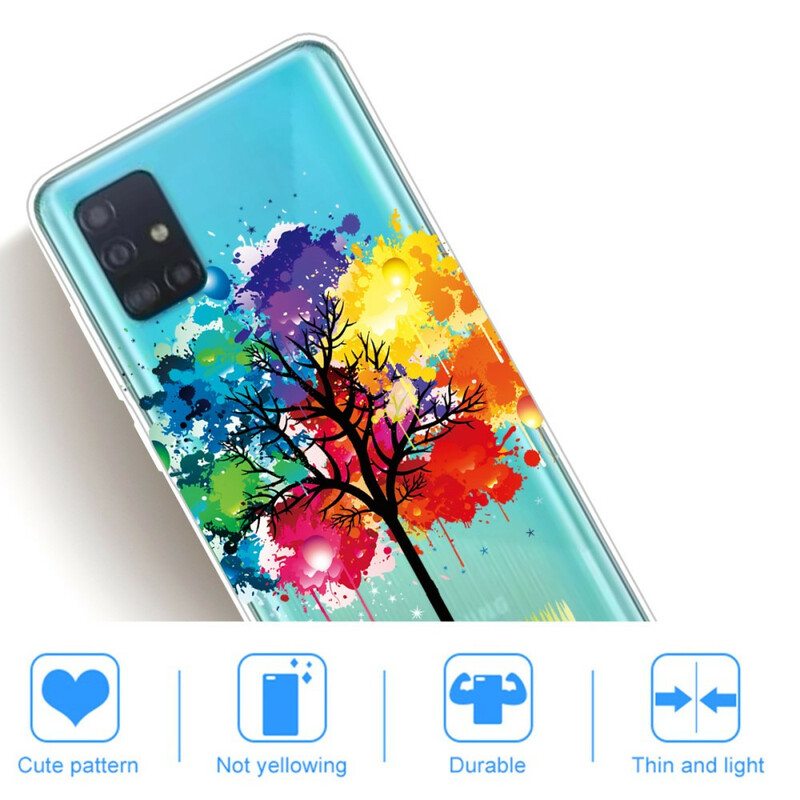 Case Samsung Galaxy A71 Saumaton Akvarellipuu
