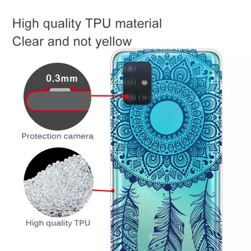 Case Samsung Galaxy A71 Yksikukkainen Mandala