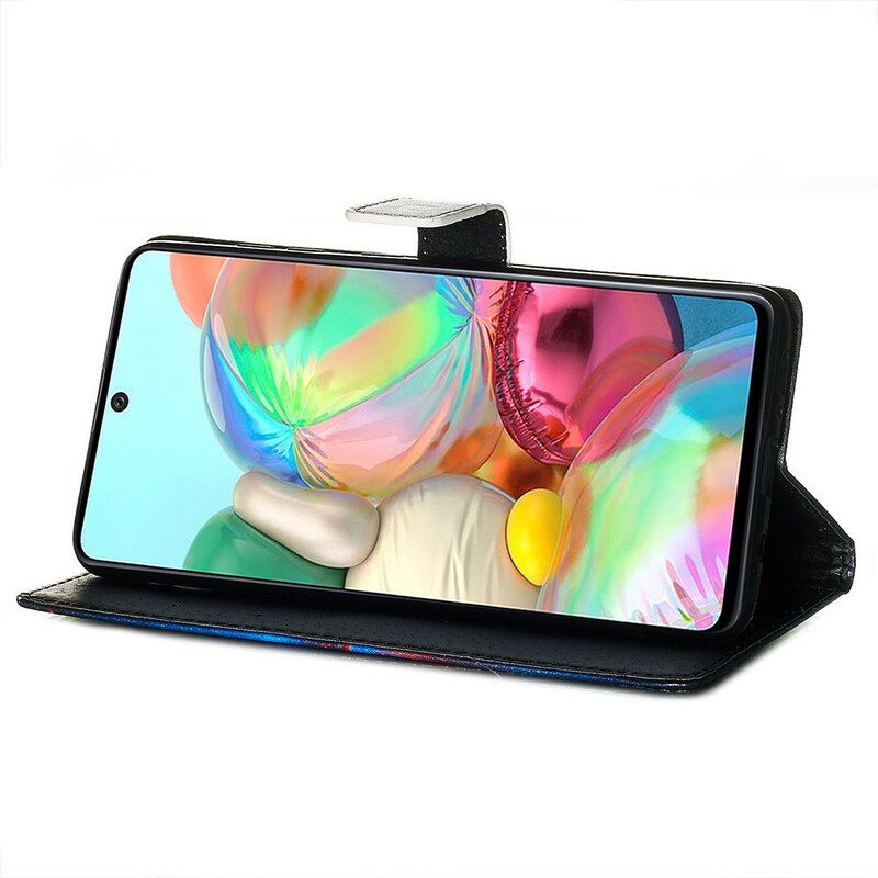 Flip Case Samsung Galaxy A71 Kultaiset Ruusut