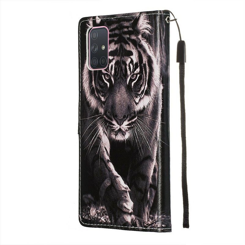 Flip Case Samsung Galaxy A71 Yön Tiikeri