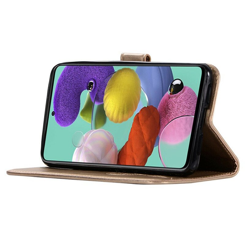 Kotelot Samsung Galaxy A71 Nahkaefekti Dreamcatcher Owl
