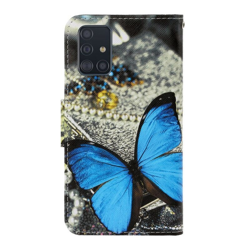 Kotelot Samsung Galaxy A71 Suojaketju Kuori Perhosten Hihnan Muunnelmia
