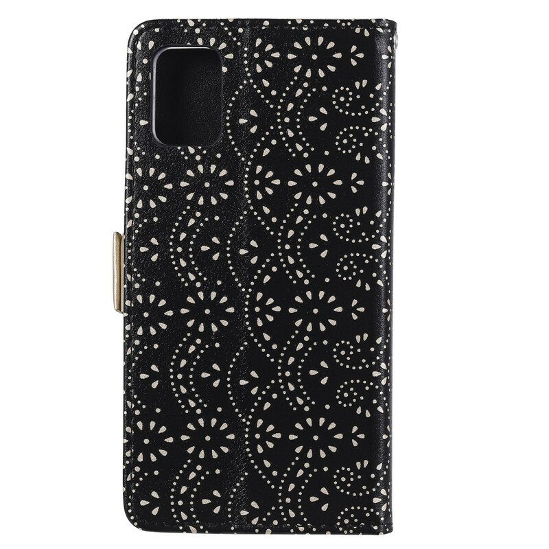 Kotelot Samsung Galaxy A71 Suojaketju Kuori Pitsihihna Kolikkokukkaro