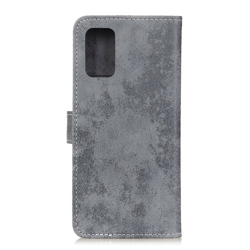 Kotelot Samsung Galaxy A71 Vintage Nahkaefekti