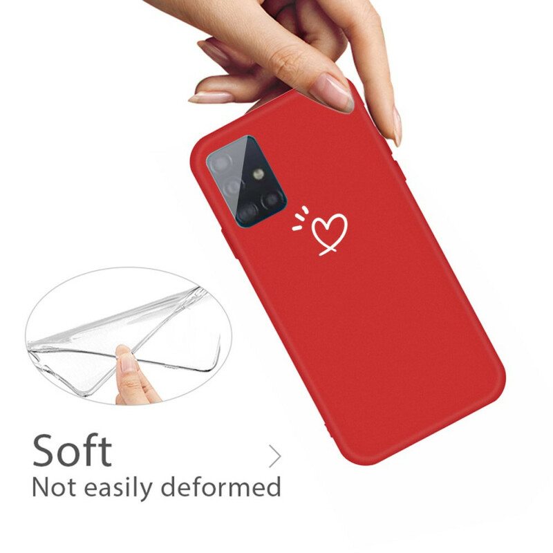 Kuori Samsung Galaxy A71 Silikoni Sykkivä Sydän