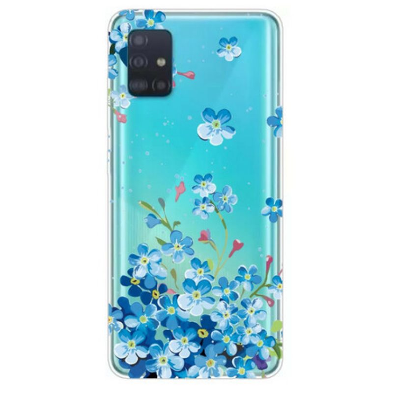Kuori Samsung Galaxy A71 Sinisiä Kukkia