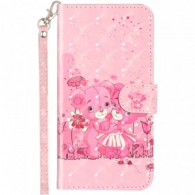 Flip Case Samsung Galaxy A53 5G Suojaketju Kuori Nallekarhuja