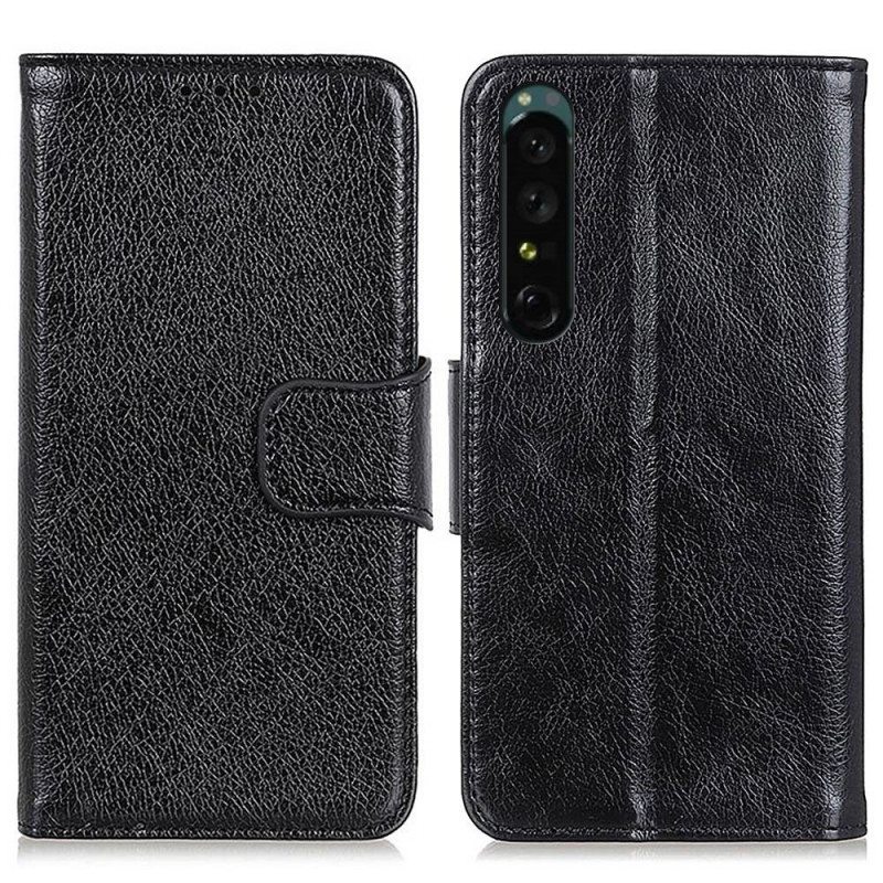 Kotelot Sony Xperia 1 IV Halkaistu Nappan Nahka