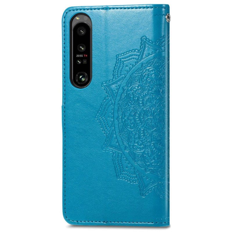 Kotelot Sony Xperia 1 IV Mandala-aurinko Kaulanauhalla