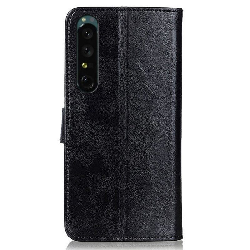 Nahkakotelo Sony Xperia 1 IV Kolmivärinen Hopeanvärinen Lukko