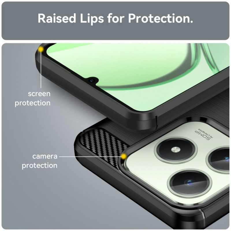 Kuori Realme C61 Harjattu Hiilikuitu