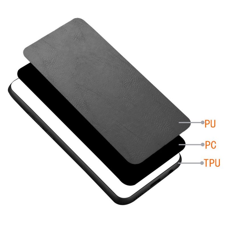 Kuori Realme C61 Ommeltu Nahkajäljitelmä