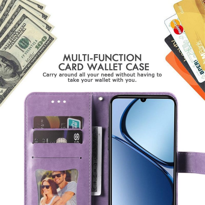 Nahkakotelo Realme C61 Mandala-kuosi