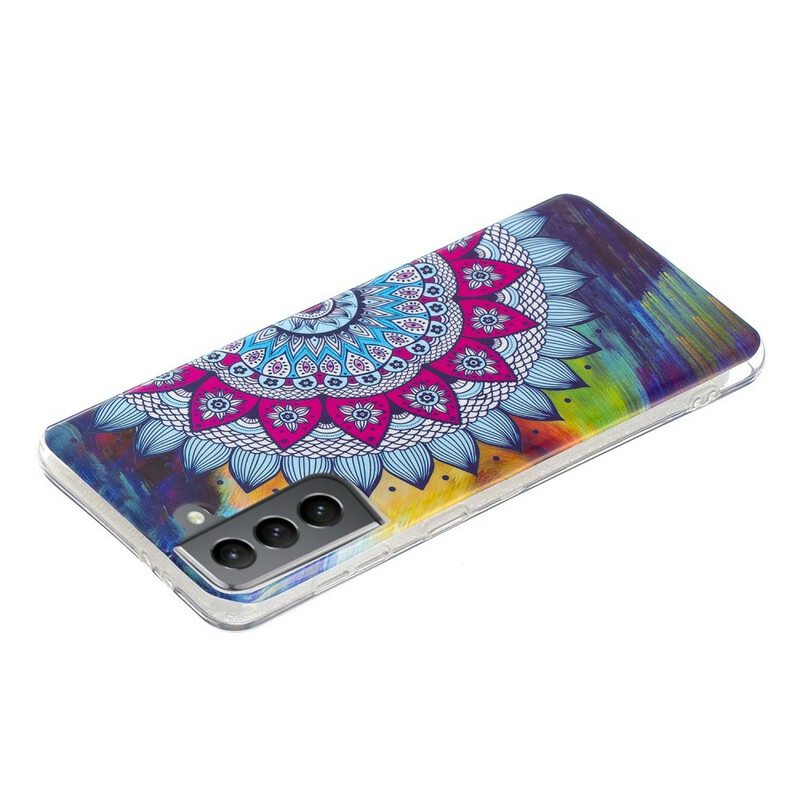 Case Samsung Galaxy S21 FE Fluoresoiva Värillinen Mandala