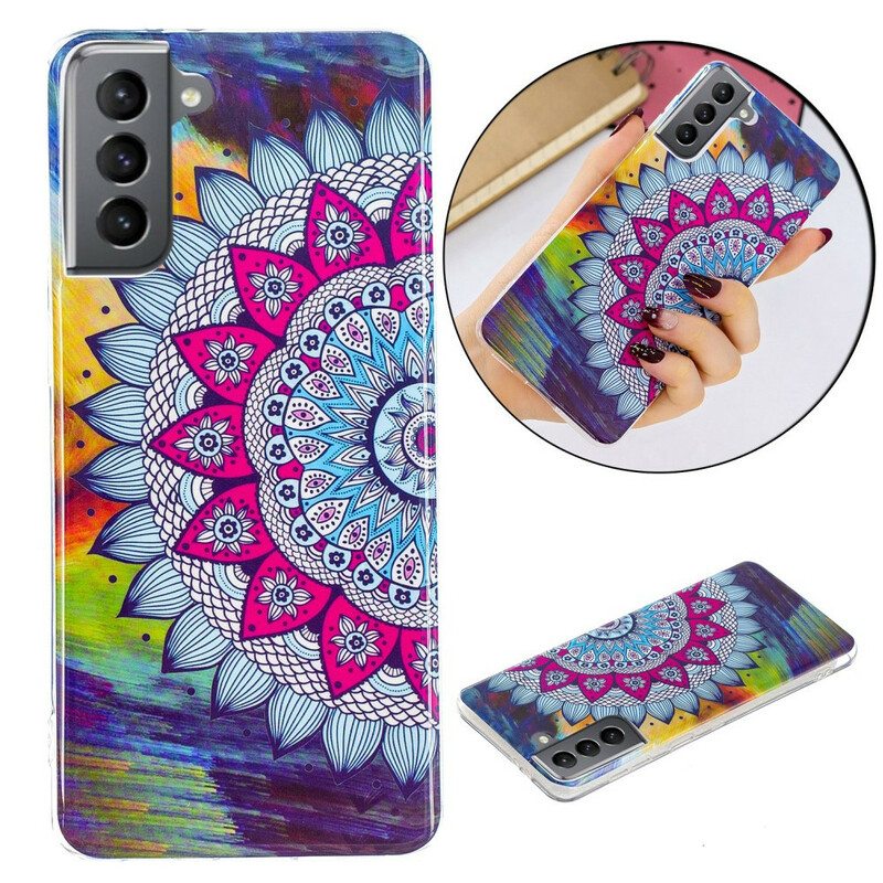 Case Samsung Galaxy S21 FE Fluoresoiva Värillinen Mandala