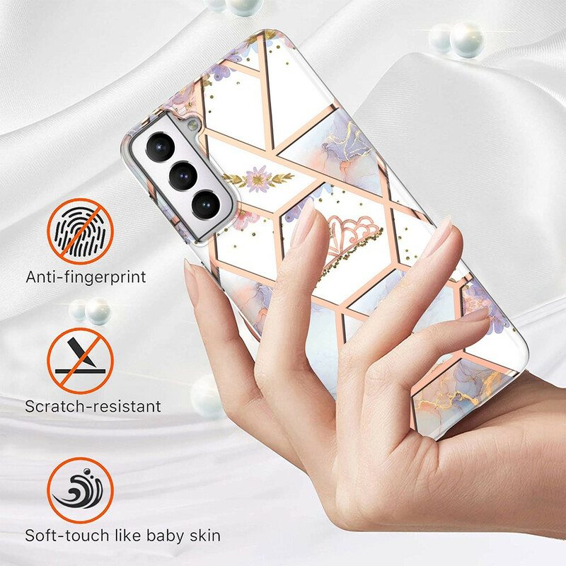 Case Samsung Galaxy S21 FE Marmoroitu Kruunu