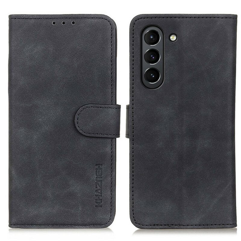 Flip Case Samsung Galaxy S21 FE Khazneh Vintage Nahkaefekti