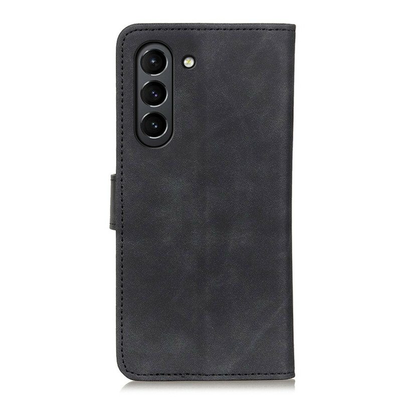 Flip Case Samsung Galaxy S21 FE Khazneh Vintage Nahkaefekti