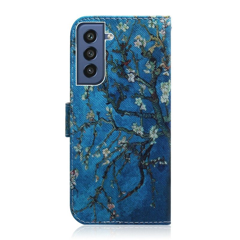 Flip Case Samsung Galaxy S21 FE Kukkiva Puun Oksa