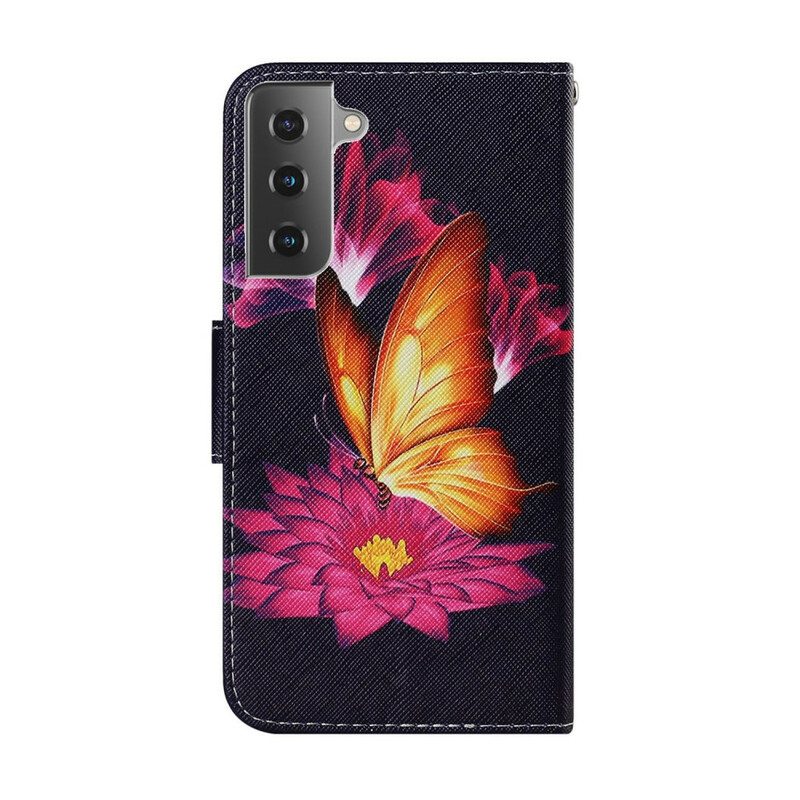 Kotelot Samsung Galaxy S21 FE Butterfly Ja Lotus