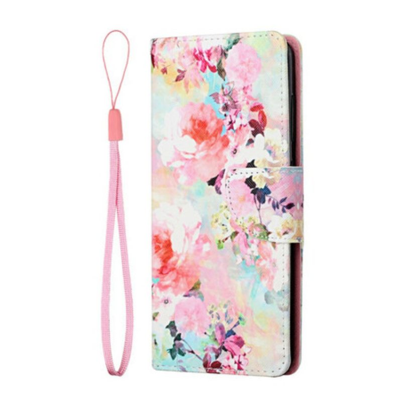 Kotelot Samsung Galaxy S21 FE Suojaketju Kuori Vintage Strappy Floralies