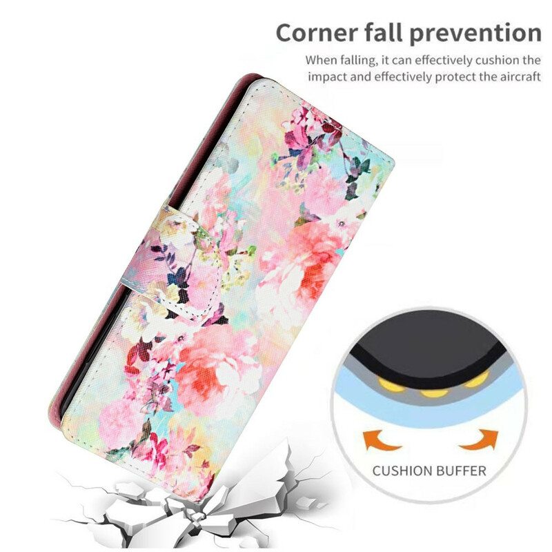 Kotelot Samsung Galaxy S21 FE Suojaketju Kuori Vintage Strappy Floralies