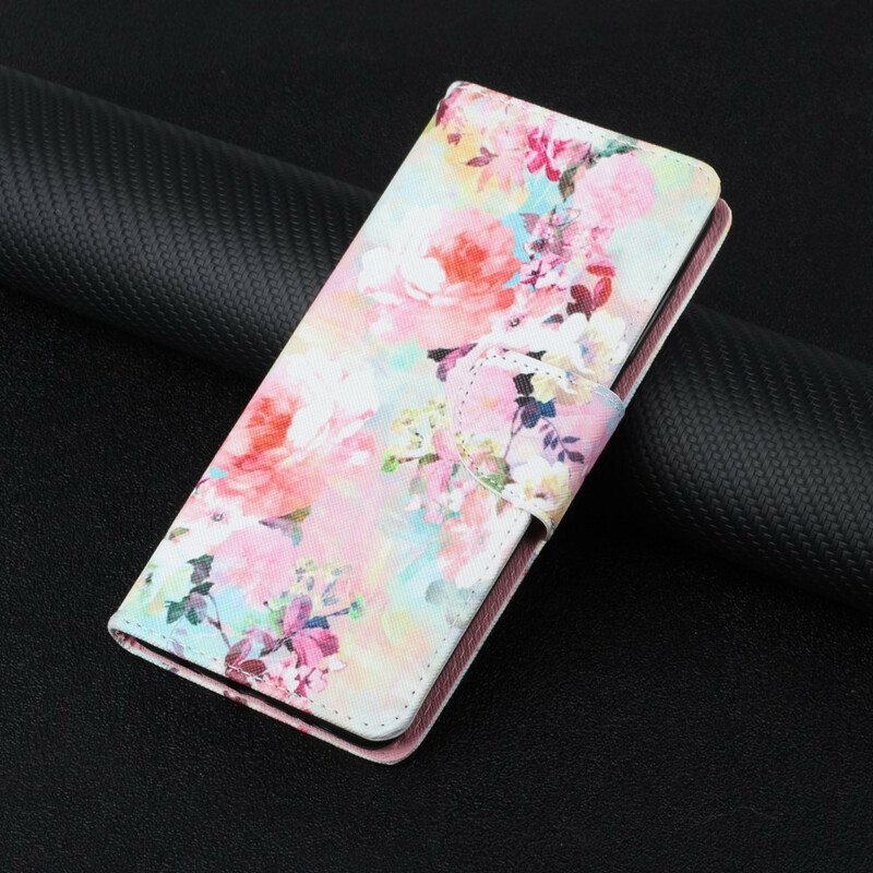 Kotelot Samsung Galaxy S21 FE Suojaketju Kuori Vintage Strappy Floralies