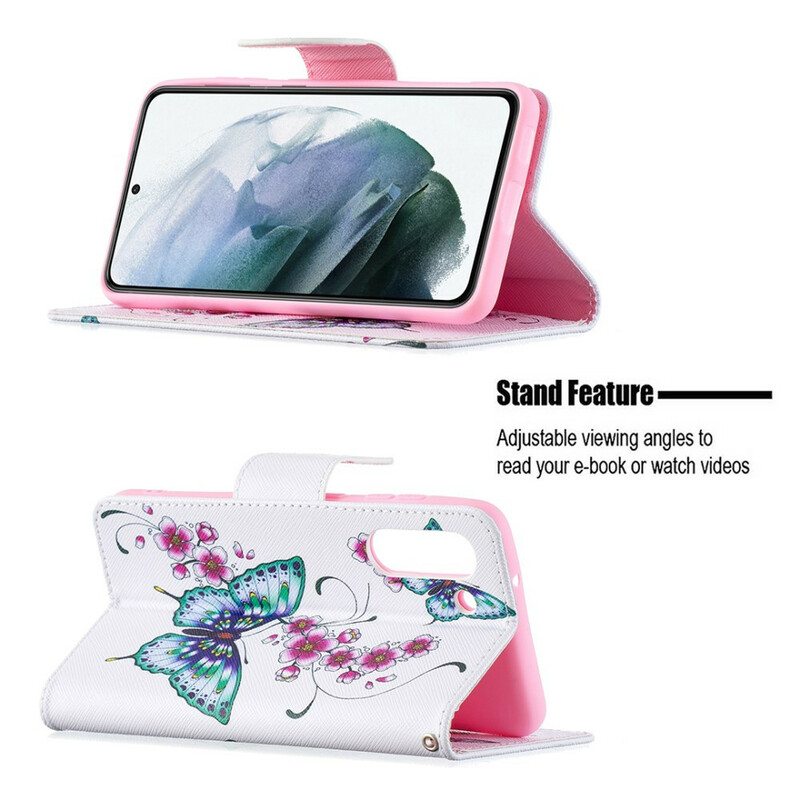 Kotelot Samsung Galaxy S21 FE Upeita Perhosia