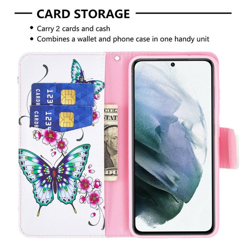 Kotelot Samsung Galaxy S21 FE Upeita Perhosia