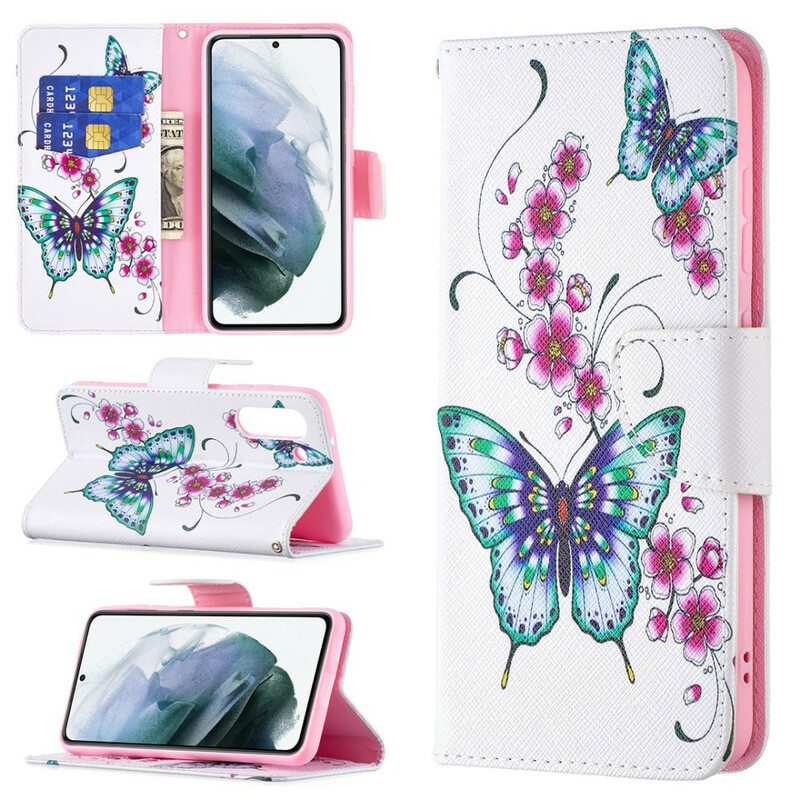Kotelot Samsung Galaxy S21 FE Upeita Perhosia