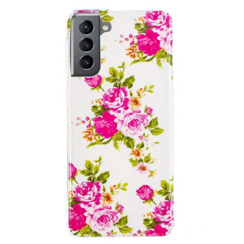 Kuori Samsung Galaxy S21 FE Fluoresoivat Liberty Flowers
